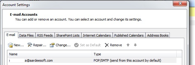 configure email account on outlook