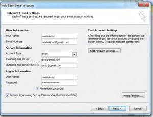 configure email account on outlook1